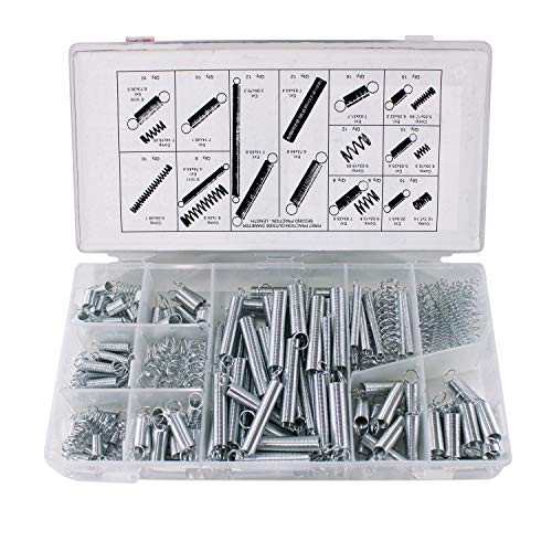 HFS R  200PCS Metal Steel Spring Electrical Hardware Spring Set Drum Extension Tension Springs Pressure Assortment Kit