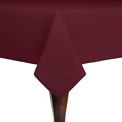 Ultimate Textile Cotton-Feel 52 x 70-Inch Rectangular Fine Dining Tablecloth Brick Rust Red