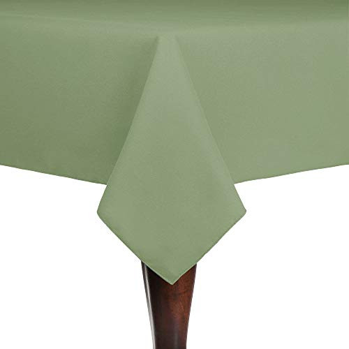 Ultimate Textile Cotton-Feel 60 x 60-Inch Square Fine Dining Tablecloth Sage Green