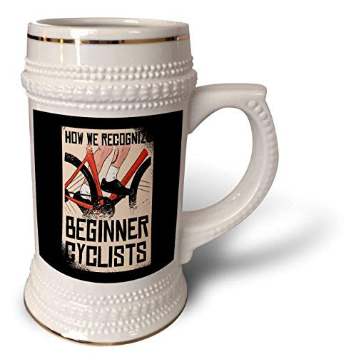 3dRose Sven Herkenrath Sport - How we Recognize Beginner Cycle Biker Fitness - 22oz Stein Mug  stn_320115_1