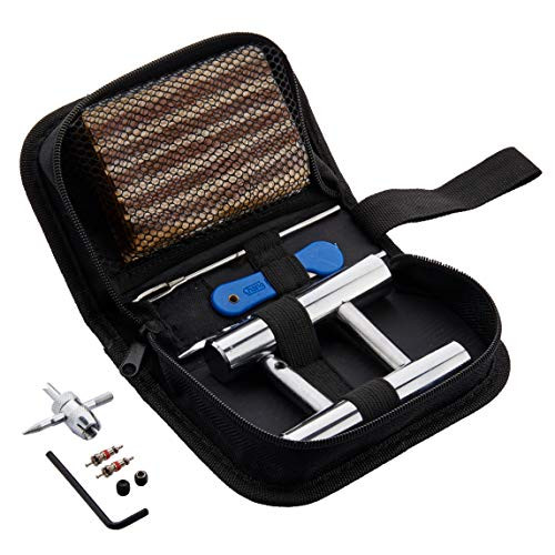 Universal Tire Repair Tool Kit Tire Patch Kits Puncture Repair Kit DeCare  31 Piece Silver