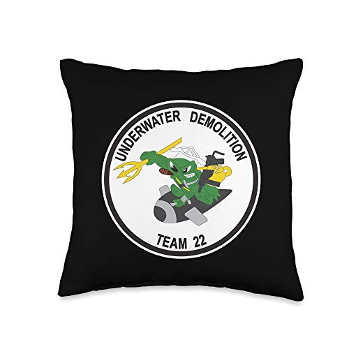 Navy SEAL Tees For All Underwater Demolition Team 22  UDT-22  Throw Pillow  16x16  Multicolor