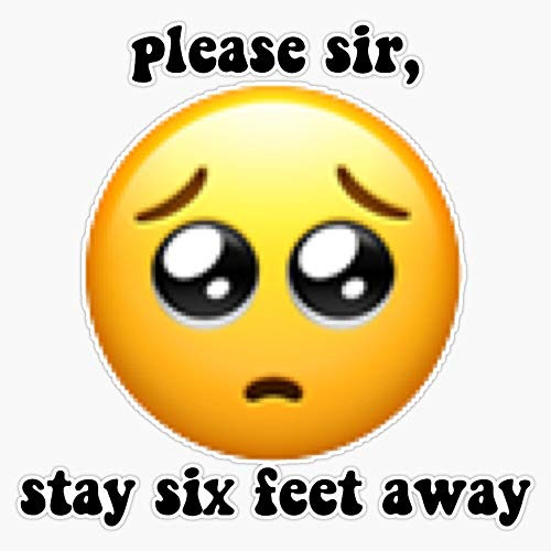 please sir  stay six feet away Sticker Decal Vinyl Bumper Sticker 5 inch
