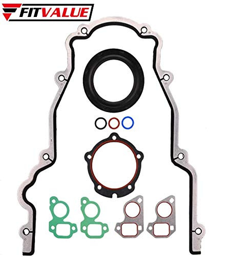Easy Fitting Timing Cover Gasket Set - Compatible with 4.8L 5.3L 5.7L 6.0L 6.2L Chevy Silverado  Suburban  Tahoe  GMC Sierra  Yukon  Savana  Cadillac Escalade - Replace 12633904 TCS45993