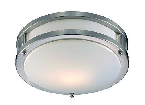 Trans Globe Lighting PL-10260 BN Indoor Barnes 9.5" Flushmount, Brushed Nickel
