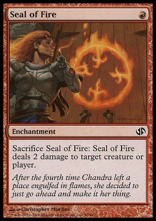 Magic The Gathering - Seal of Fire - Duel Decks  Jace vs Chandra