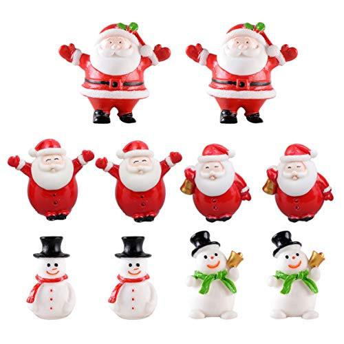 Cabilock 10 Pcs Mini Christmas Ornaments Christmas Miniature Figurines Santa Claus Snowman Micro Landscape Ornament Fairy Garden Dollhouse Decoration Random Color Cabilock 10 Pcs Mini Christmas Ornaments Christmas Miniature Figurines Santa Claus Snowman Micro Landscape Ornament Fairy Garden Dollhouse Decoration Random Color