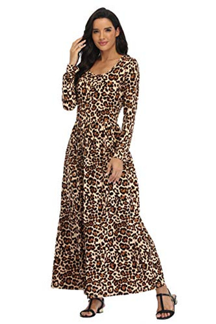 VintageClothing Women s Cotton Maxi Dress Long Sleeve with Pockets Floral Plain Casual Maxi Loose Dresses  XXL