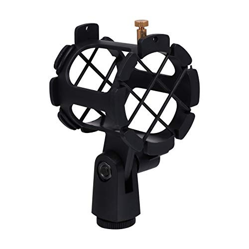 EXCEART Black Mount Microphone Mount for Condenser Anti- vibration Mic Clip Holder Mount