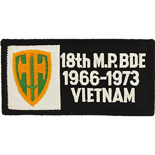 United States Military 18th Military Police MP Brigade 1966-1973 Vietnam Service Badge Embroidered Patch  with Iron-On Adhesive