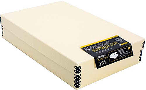 Lineco  11x17 Tan Museum Archival Storage Box  Acid-Free with Metal Edge. Protects Picture Longevity  Organize Photos or Documents  Crafts  DIY.