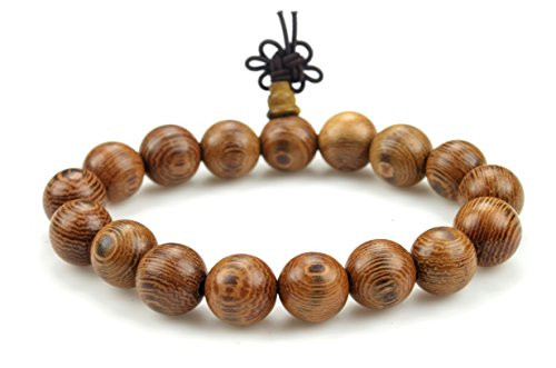 Luos 12mm Tibetan Buddhist Sandalwood Beads Prayer Mala Bracelet - W002