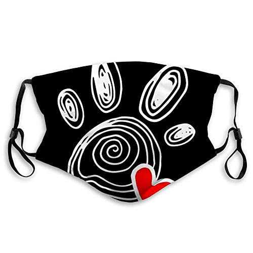 Fillter Face Cloth For adults Dog Footprint Print Paw Foot Shape Pet Animal Heart Cold Mouth Dustproof Double Protection Fillter Face Cloth For adults Dog Footprint Print Paw Foot Shape Pet Animal Heart Cold Mouth Dustproof Double Protection