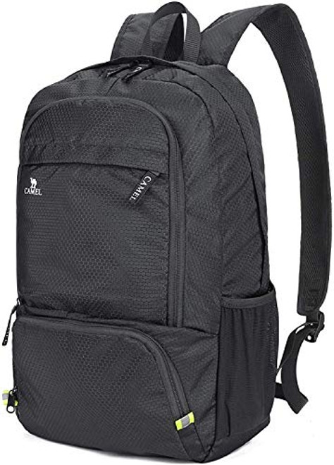 CAMEL CROWN 35L Lightweight Packable Backpack Travel Hiking Daypack Camping  New Black