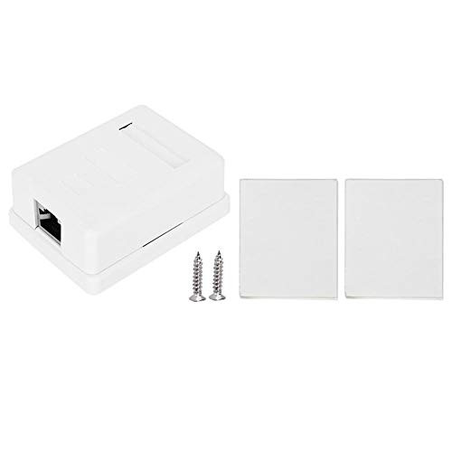 2Pcs Networks Box  RJ45-8P8C CAT6 Desktop Information Box Single Port Shielded Networks Wiring Surface Mounted Desktop Information Junction Box for 22-24AWG Cable