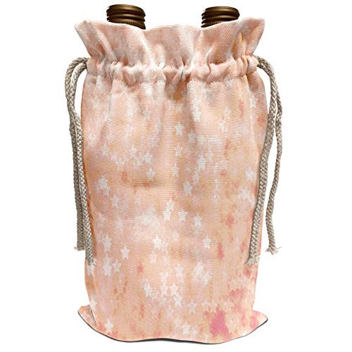 3dRose Patricia Sanders Creations - Peach Light Stars - Wine Bag  wbg_28149_1