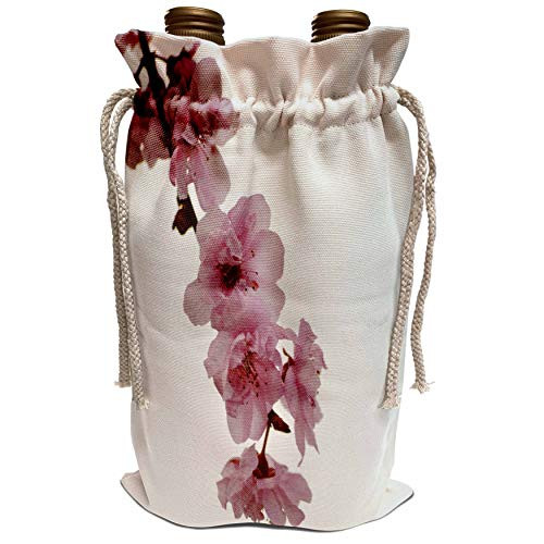3dRose Patricia Sanders Flowers - Pink Cherry Blossom- Flowers- Spring Photography - Wine Bag  wbg_48636_1