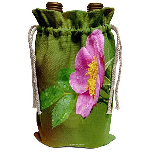 3dRose Lee Hiller Hot Springs National Park Wildflowers - Wildflowers Wild Rose - Wine Bag  wbg_7592_1