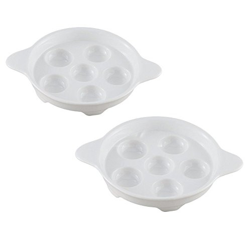 HIC Porcelain Footed Escargot Plate 6.5-inch (pack of 4)