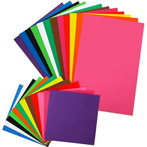 24 Pieces EVA Foam Handicraft Sheets Colorful Assorted Colors Foam Sheets Crafts EVA Foam Sheets for Arts and DIY Crafting Projects  12 Colors