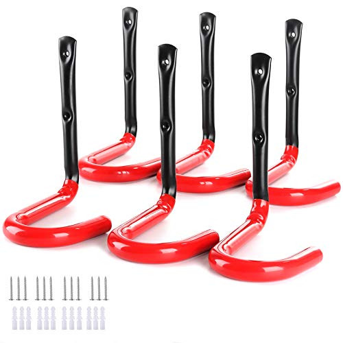 Garage Bike Hooks Wall Mounted  Vertical Bicycle Rack Storage System Hanger for Indoor Shed Heavy Duty Bike Holder Holds Up to 80 lb