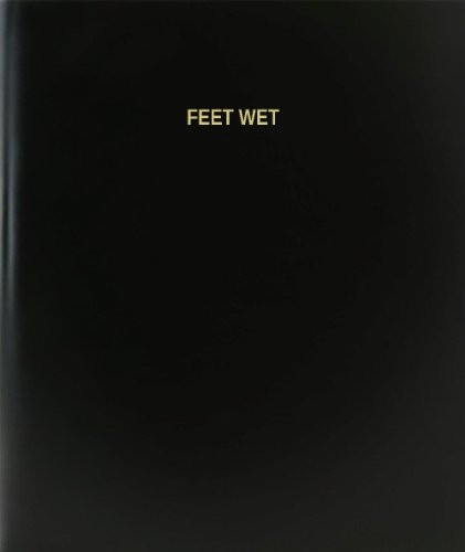 BookFactory Feet Wet Log Book   Journal   Logbook - 120 Page  8.5 inch x11 inch   Black Hardbound  XLog-120-7CS-A-L-Black Feet Wet Log Book