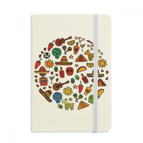 Skull Guitar Pepper Football Illustration Notebook Official Fabric Hard Cover Classic Journal Diary