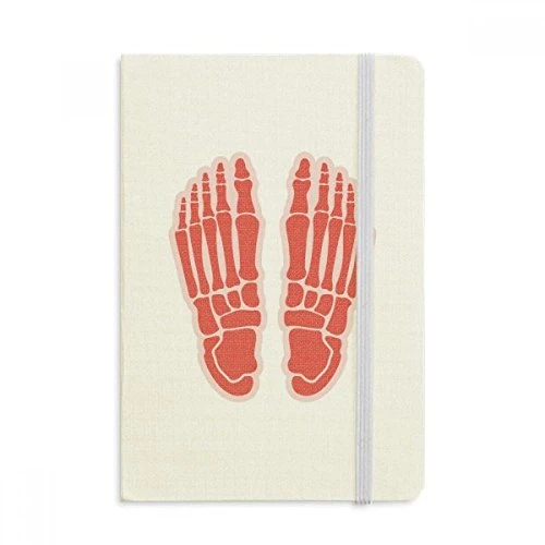 Human Body Illustration Bone Foot Notebook Official Fabric Hard Cover Classic Journal Diary