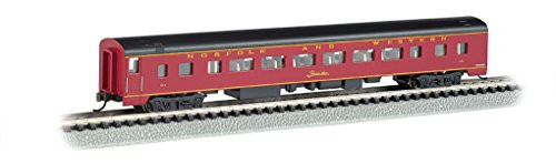 Bachmann Industries Smooth Side Coach Norfolk & Western N-Scale Passenger Car, 85'