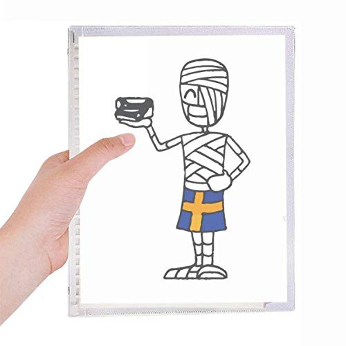 Swedish Football Player Cartoon Mummy Notebook Loose Leaf Diary Refillable Journal Stationery