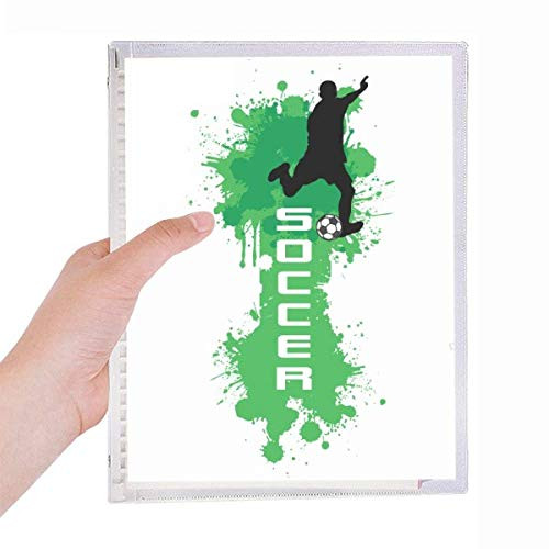 Text Soccer Football Sports Notebook Loose Leaf Diary Refillable Journal Stationery