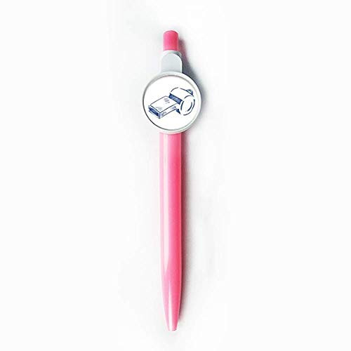 Cartoon Football Whistle Blue Soccer Rollerball Tip Blue Retractable Pen Write Stationery