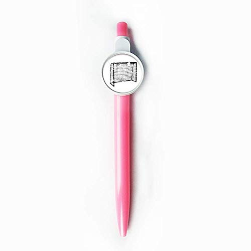 Black Football Door Net Pattern Rollerball Tip Blue Retractable Pen Write Stationery