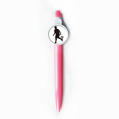 Football soccer Sports Outline Rollerball Tip Blue Retractable Pen Write Stationery