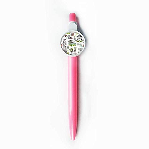 Spring Liberty New York America Graffiti Rollerball Tip Blue Retractable Pen Write Stationery