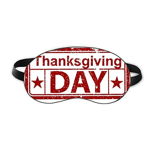 Happy Thanksgiving Day Seal Pattern Sleep Eye Shield Soft Night Blindfold Shade Cover