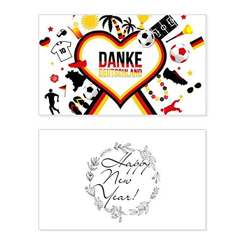 Germany Football Flag Culture Pattern New Year Festival Greeting Card Bless Message Present