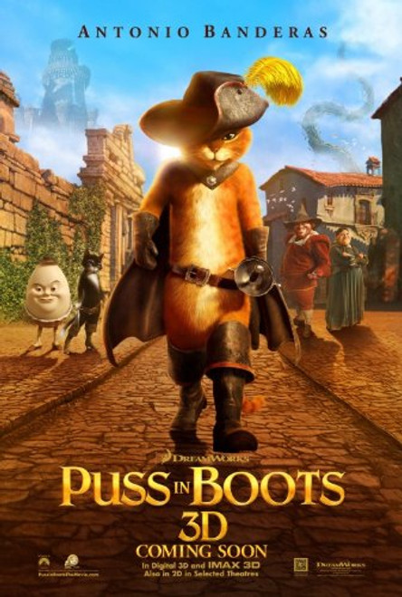 Puss in Boots Advance C Movie Poster Double Sided Original 27x40