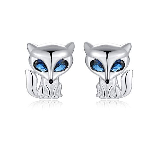Presentski Fox Earrings for Women 925 Sterling Silver Fox Stud Earrings Cute Animal Earrings for Girls Women Presentski Fox Earrings for Women 925 Sterling Silver Fox Stud Earrings Cute Animal Earrings for Girls Women