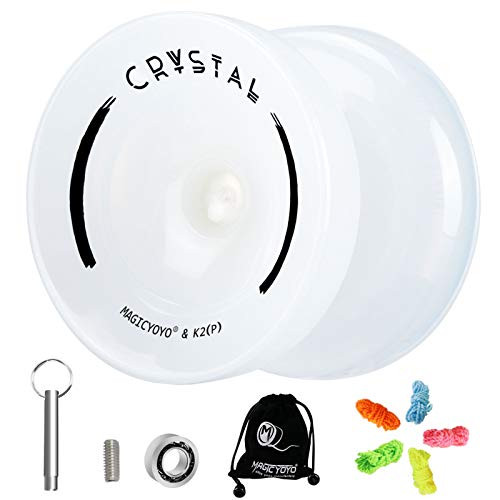 MAGICYOYO K2 PLUS CRYSTAL Yoyo for Kids Responsive Yo-yo for Beginner Dual Purpose Replacement Unresponsive Bearing for Intermediate Advanced with 5 Yoyo Strings Bag Bearing Remover Crystal Cream MAGICYOYO K2 PLUS CRYSTAL Yoyo for Kids Responsive Yo-yo for Beginner Dual Purpose Replacement Unresponsive Bearing for Intermediate Advanced with 5 Yoyo Strings Bag Bearing Remover Crystal Cream