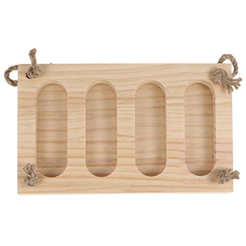 POPETPOP Rabbit Hay Feeder Rabbit Food Dispenser Wooden Hay Manger Rack Holder for Guinea Pig Chinchilla Hamster Rabbits