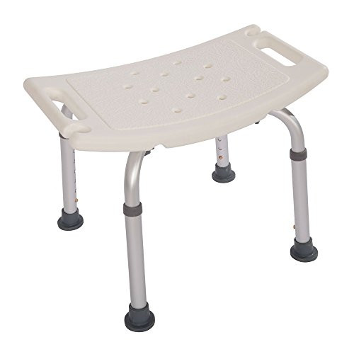 Z ZTDM 450LBS Shower Chair Medical Adjustable Height Bath Seat Stools Bench with Antiskid Feets for Elderly  No back