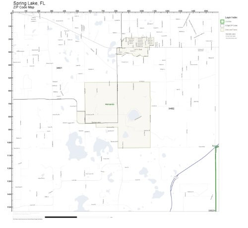 ZIP Code Wall Map Of Spring Lake FL ZIP Code Map Not Laminated 41 G0t9JMXL 
