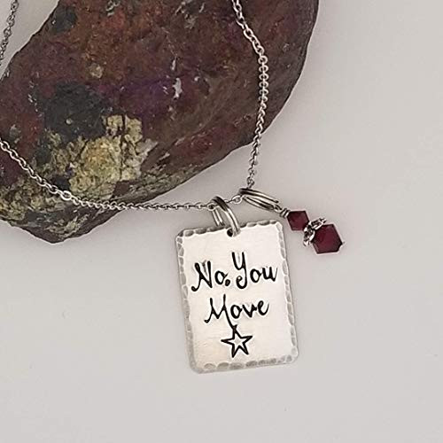 No You Move - Captain America inspired hand stamped necklace No You Move - Captain America inspired hand stamped necklace