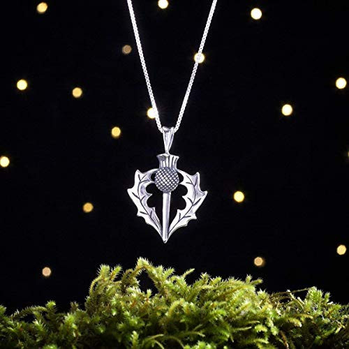 Sterling Silver Scottish Thistle -  Pendant Only or Necklace
