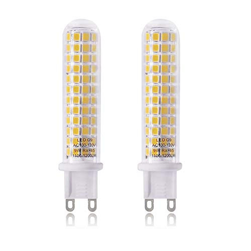 G9 Led Light Bulb  1100lm 100W Halogen Bulb Equivalent  3000K G9 bi-pin Base Corn Bulb for Home Lighting Dimmable G9 led Bulbs  AC120V Input  2-Pack  Warm White  