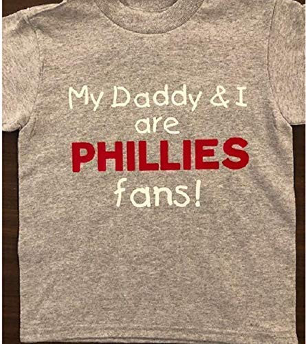 My Daddy and I are Phillies fans little Phillies fan shirt toddler Phillies tees