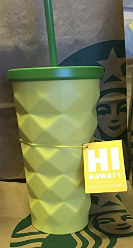 Starbucks Hawaii 2016 Pineapple Coffee Tumbler Cold Metal Cup 16 oz. Grande
