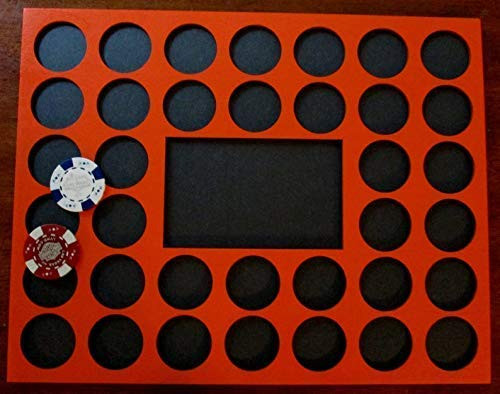 Poker Chip Display Insert for Frames 11 X 14 wood insert 36 chips insert fits poker and Harley-Davidson chips Harley and casino chip holder Now with Frame Option Poker Chip Display Insert for Frames 11 X 14 wood insert 36 chips insert fits poker and Harley-Davidson chips Harley and casino chip holder Now with Frame Option