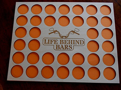 Poker Chip Display Frame Insert Holds 36 Harley-Davidson or Casino chips Natural birch chip holder 11 by 14 inch insert Laser-engraved Life Behind Bars 17B Poker Chip Display Frame Insert Holds 36 Harley-Davidson or Casino chips Natural birch chip holder 11 by 14 inch insert Laser-engraved Life Behind Bars 17B